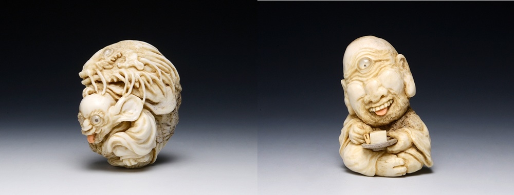 プラグス マーケット高知店】『森謙次根付彫刻展 ～戯画タウン