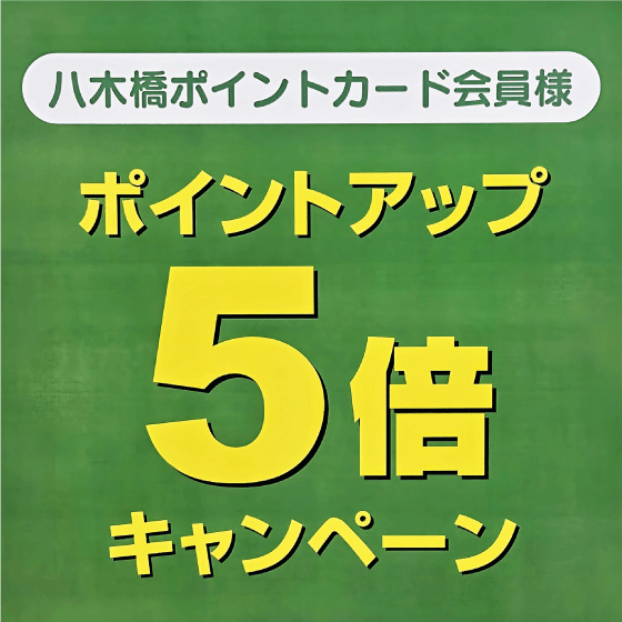  【プラグス マーケット八木橋店】八木橋ポイントカード会員様　ポイントアップキャンペーン