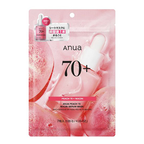 アヌア；桃７０ナイアシンセラムマスク；７枚入り.jpg
